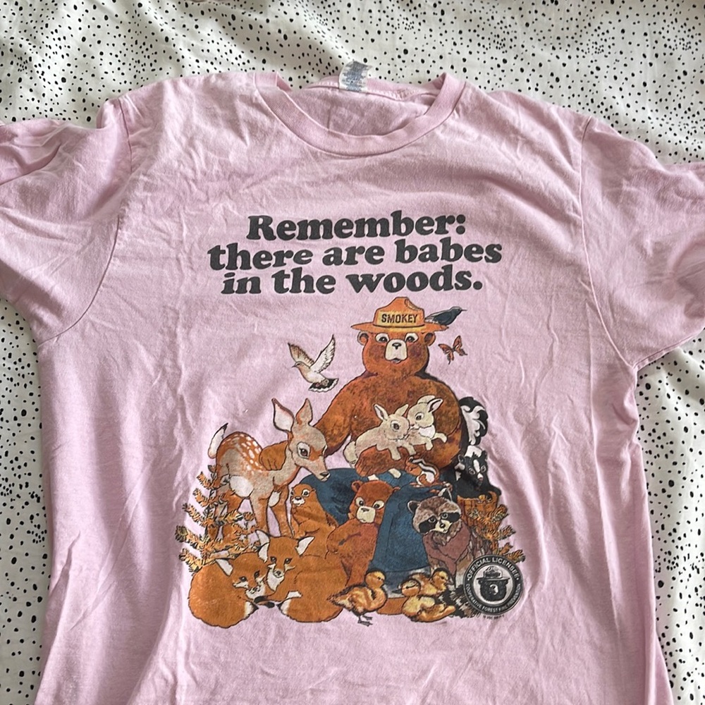 Pink Smokey the Bear T-Shirt
